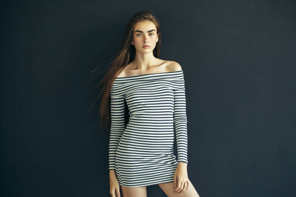 Studio shot of young beautiful woman