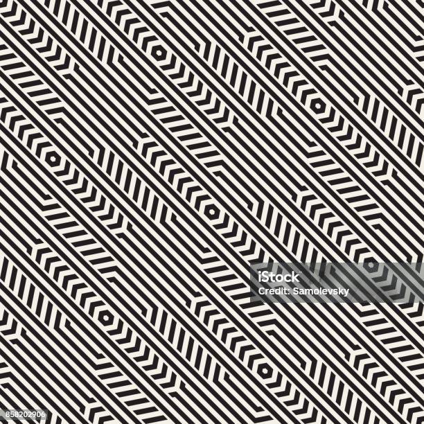 Linear Patterns Vector Seamless Pattern Repeating Lattice Abstract Background Linear ...