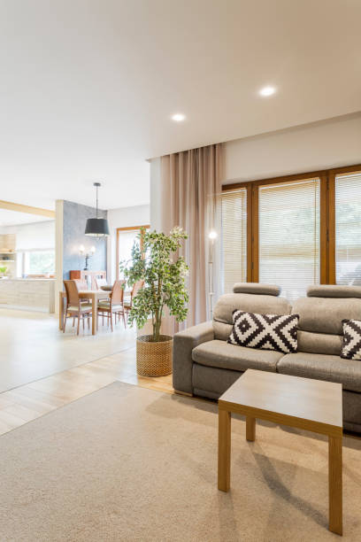 istock Light living room with the kitchen 858216574