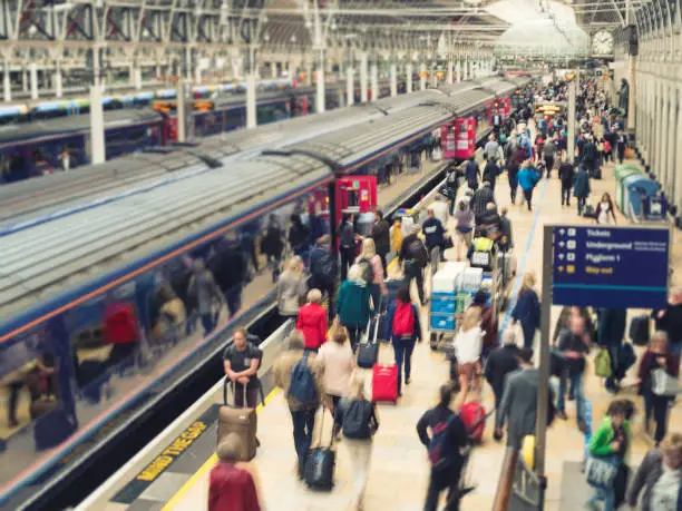 Photo of Busy train station and platform