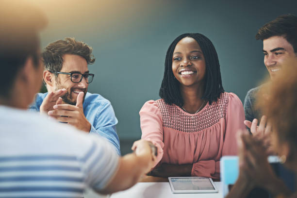 istock Making great success happen together 858223308