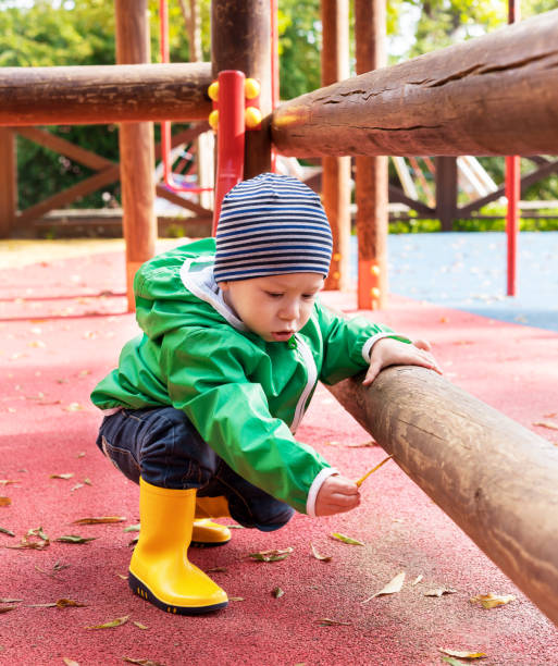 istock Little child on playground 858223524