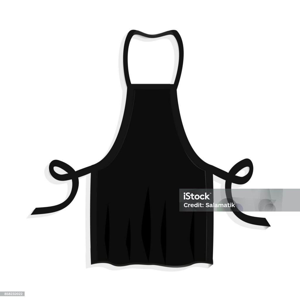 Black kitchen apron vector illustration Apron stock vector