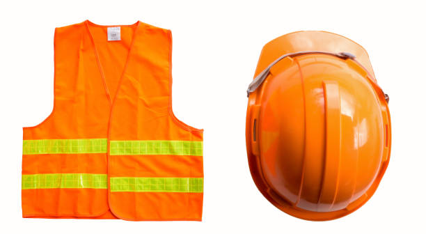 istock orange shirt use for engineer or foreman with orange cap 858232902