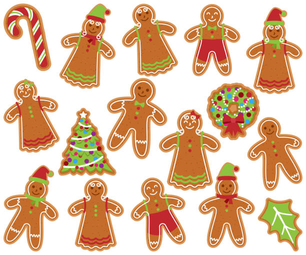 istock Cute Vector Collection and Gingerbread Men, Women and Christmas Items 858251270