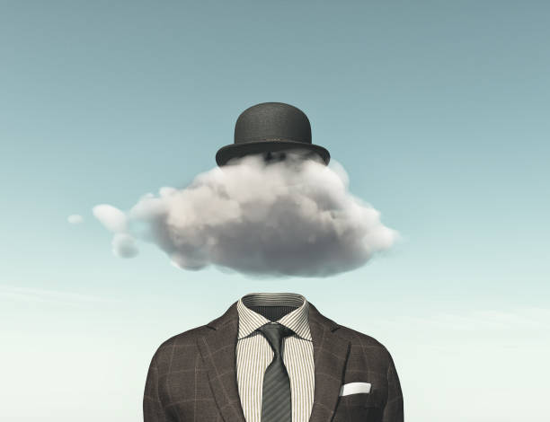 istock Business man with a cloud instead of head 858259800