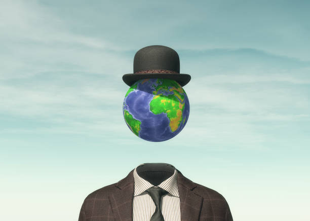 istock Business man with Earth globe instead of head 858259848