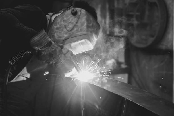 istock Metal Welding with sparks and smoke 858273148