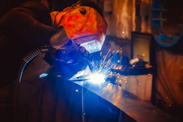 istock Metal Welding with sparks and smoke 858273418