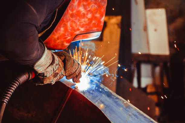 istock Metal Welding with sparks and smoke 858275618