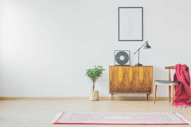 istock Vintage cupboard, chair and vinyl 858282614