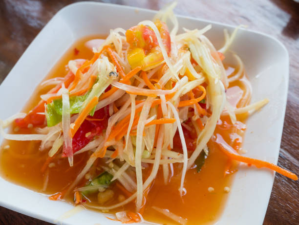 istock Pregnant papaya salad (Som tum Thai) 858285666