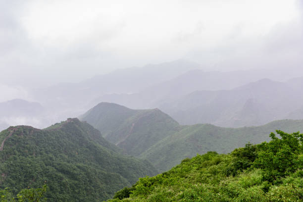 istock Wild Great Wall in Rain in Beijing, China 858289978