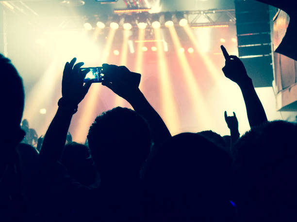 istock Concert crowd in front of a live stage 858293202