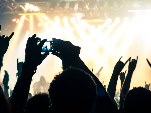 istock Concert crowd in front of a live stage 858293226