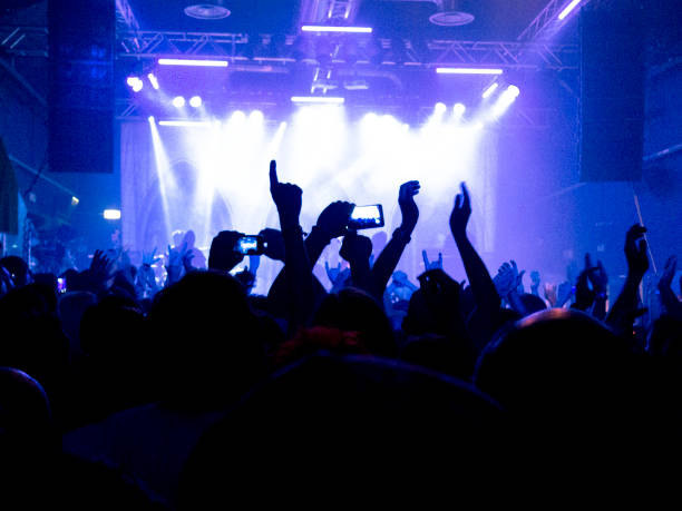 istock Concert crowd in front of a live stage 858293360