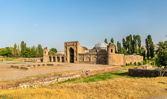 View of Madrasa Kuhna near Hisor Fortress in Tajikistan, Central Asia