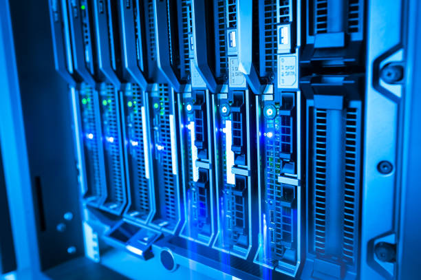 istock Network servers in data room Domestic Room 858312614