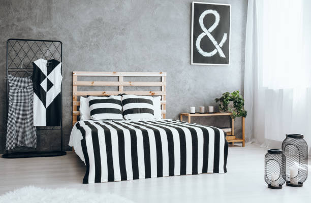 istock Tidy stylish bedroom 858322120