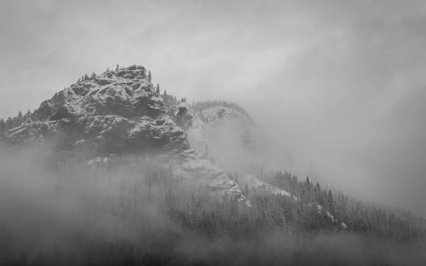 Mountain Shrouded in Fog