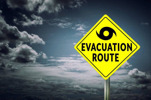 istock Hurricane evacuation road sign 858323330
