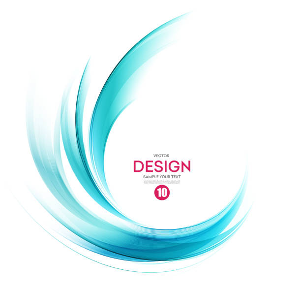 Abstract vector background, blue wavy Abstract vector background, blue waved lines for brochure, website, flyer design. illustration eps10 round creative stock illustrations