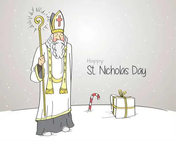 Vector illustration of Saint nicholas