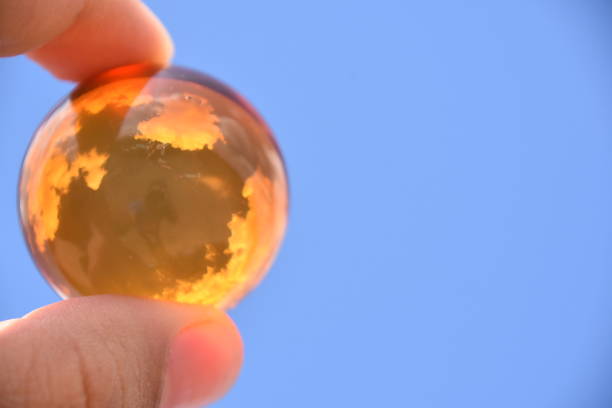 istock Field lettuce through a crystal ball 858331456