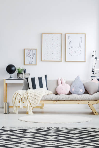 istock Pastel kid room with toys 858331594