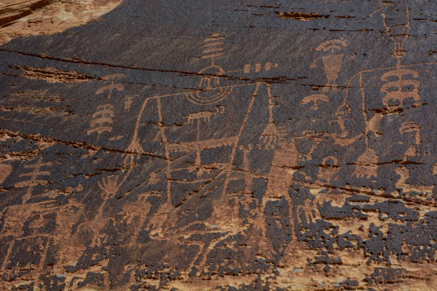 istock Butler Wash Petroglyph Panel - Utah, USA 858331748