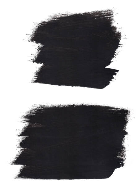 istock Black Background Painted Brush Strokes Banner 858337530