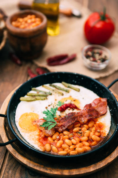 Full English Breakfast on Table