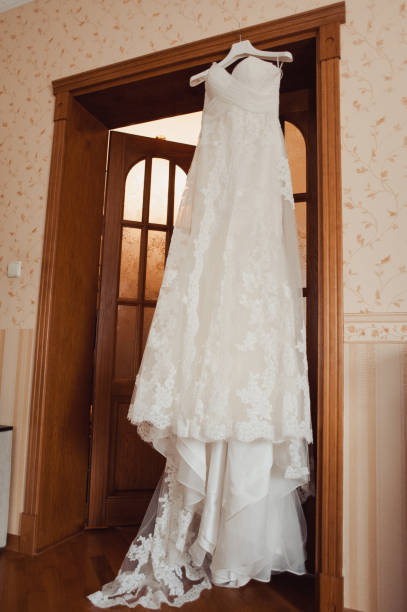 istock Beautiful bride wedding dresses separately 858338012