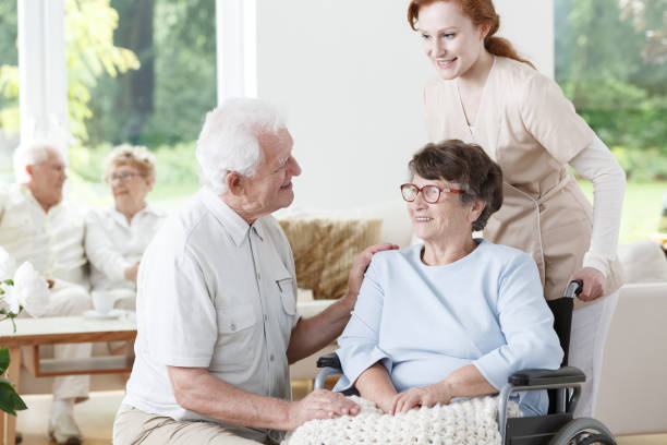 istock Man visiting his wife 858341250