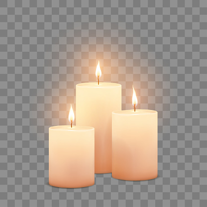 Big candles in vector
