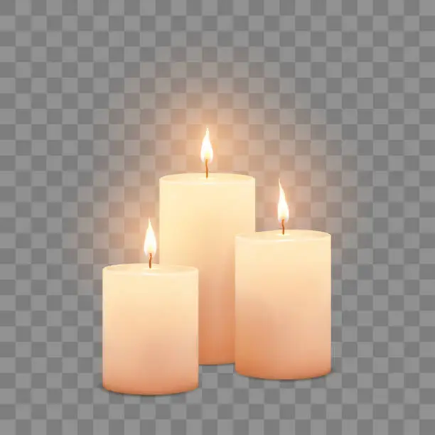Vector illustration of Big candles