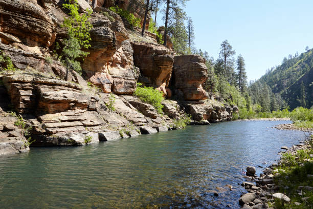 istock Rocks above pond in mountains on sunny day 858345284