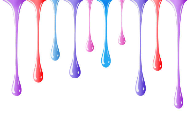 istock Nail polish liquid drops splash paint on white 858352364