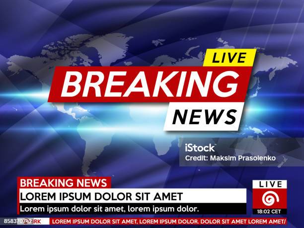 Background Screen Saver On Breaking News Stock Illustration - Download Image Now - Logo, Flash, Breaking