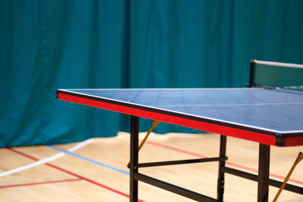 istock Table tennis table in indoor court 858374510