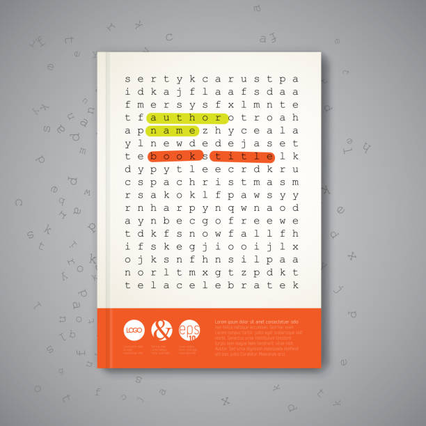 Modern Vector abstract brochure report design template Modern Vector abstract brochure, report or flyer design template with puzzle pieces crossword puzzle drawing stock illustrations