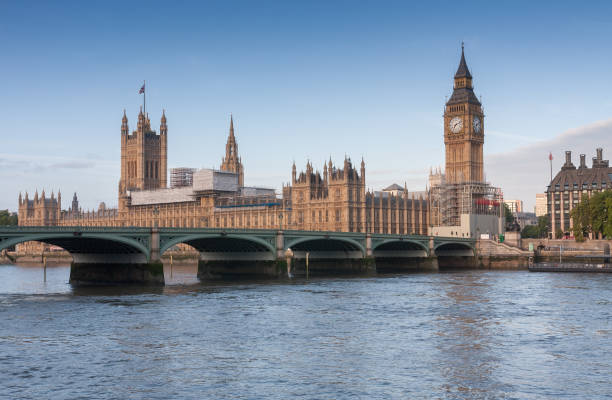istock Westminster bridge, Big Ben in the morning 858405212