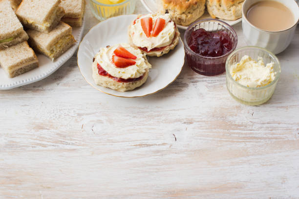 istock Traditional English cream teas, scones 858408478