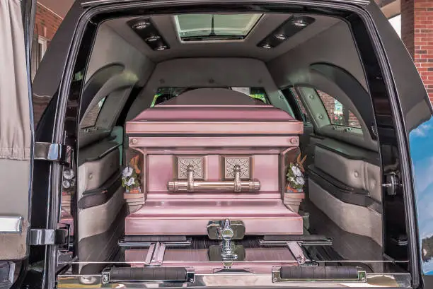 Photo of Coffin in a hearse