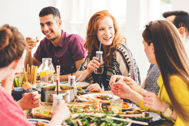 istock Celebrating vegan party at home 858426918