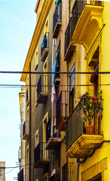 istock Stylish balcony with a metal railing, solid architectural element, a place of rest and relaxation, vintage decor 858429754