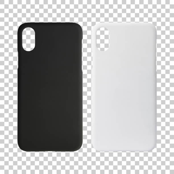 istock Mobile case isolated on transparent layer background. Blank phone cover for your design. Clipping paths object. 858432866
