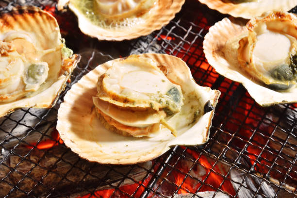 istock Grilled japanese scallop hotate 858433190