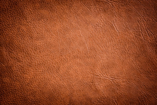 brown leather texture used as luxury classic background - leather imagens e fotografias de stock