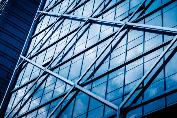 istock Detail glass building background 858434140
